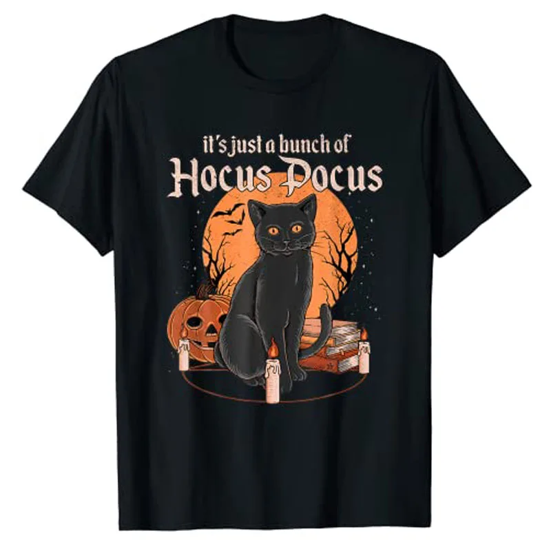 Halloween T-Shirt. Hocus Pocus Shirt. Cat Tshirt Scary Tee