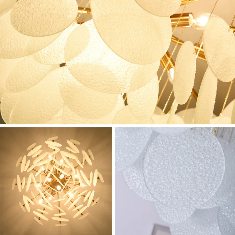 Nordic Glass Ceiling Chandelier Iron E14 for Living Room Center Table Bedroom Hall Home Luxury Decor Lusters Lighting Luminaires ceiling chandelier