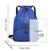 Drawstring Basketball Bag with Shoe Compartment Outdoor Sports Bag Dry & Wet Separation Hiking Climbing Backpack for Men Women 6