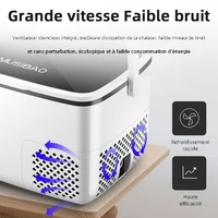 Réfrigérateur de voiture 18L, compresseur électrique, refroidisseur -20°C ℃ -15 ℃   Mini-réfrigérateur de conservation 12V/24V/220V, glacière pour le camping 5