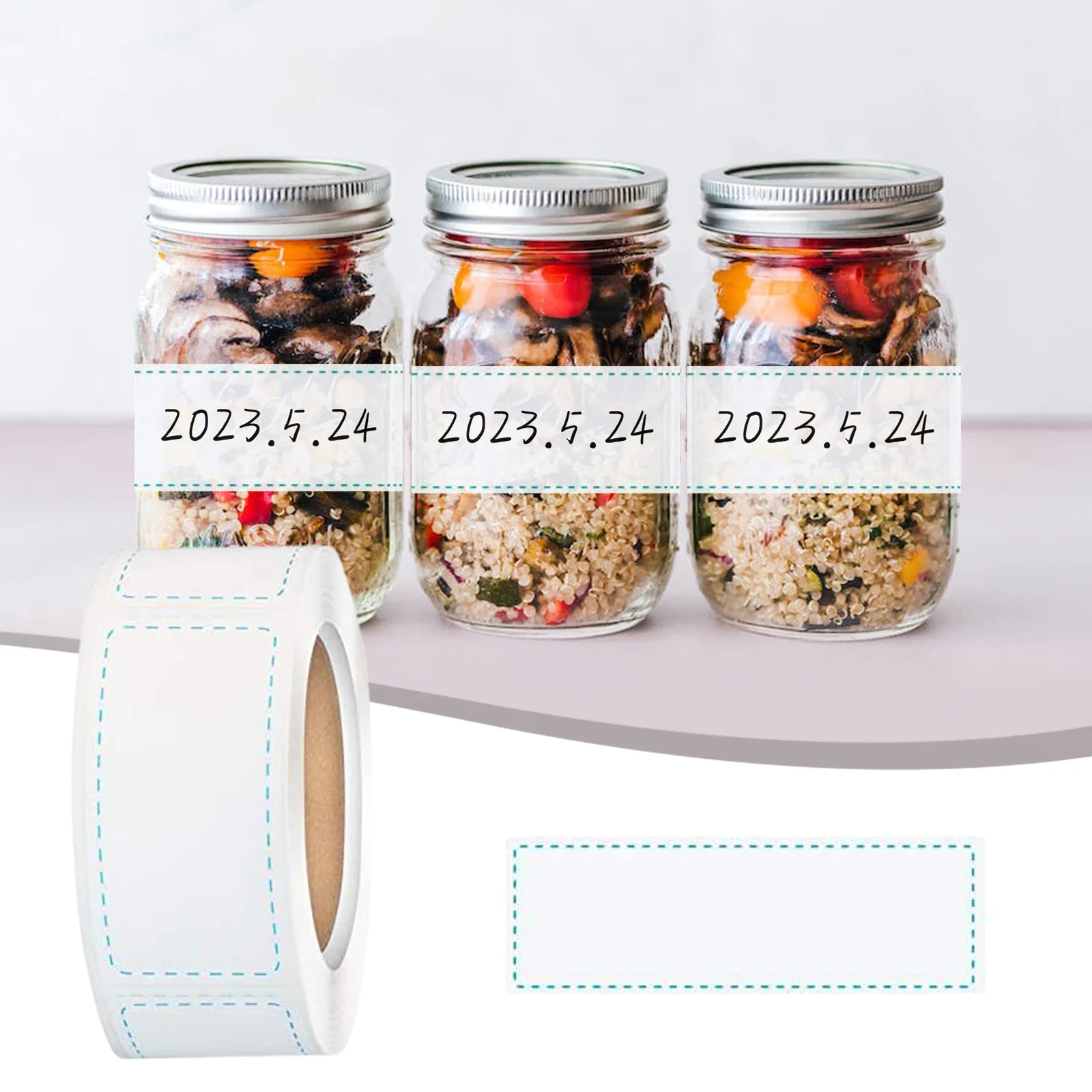 Description Picture 2 of itemLabels Sticker Date Contents Paper Spice Record DIY Kitchen Jars Sealing Bottles Tags Children Stationery Writing Decor