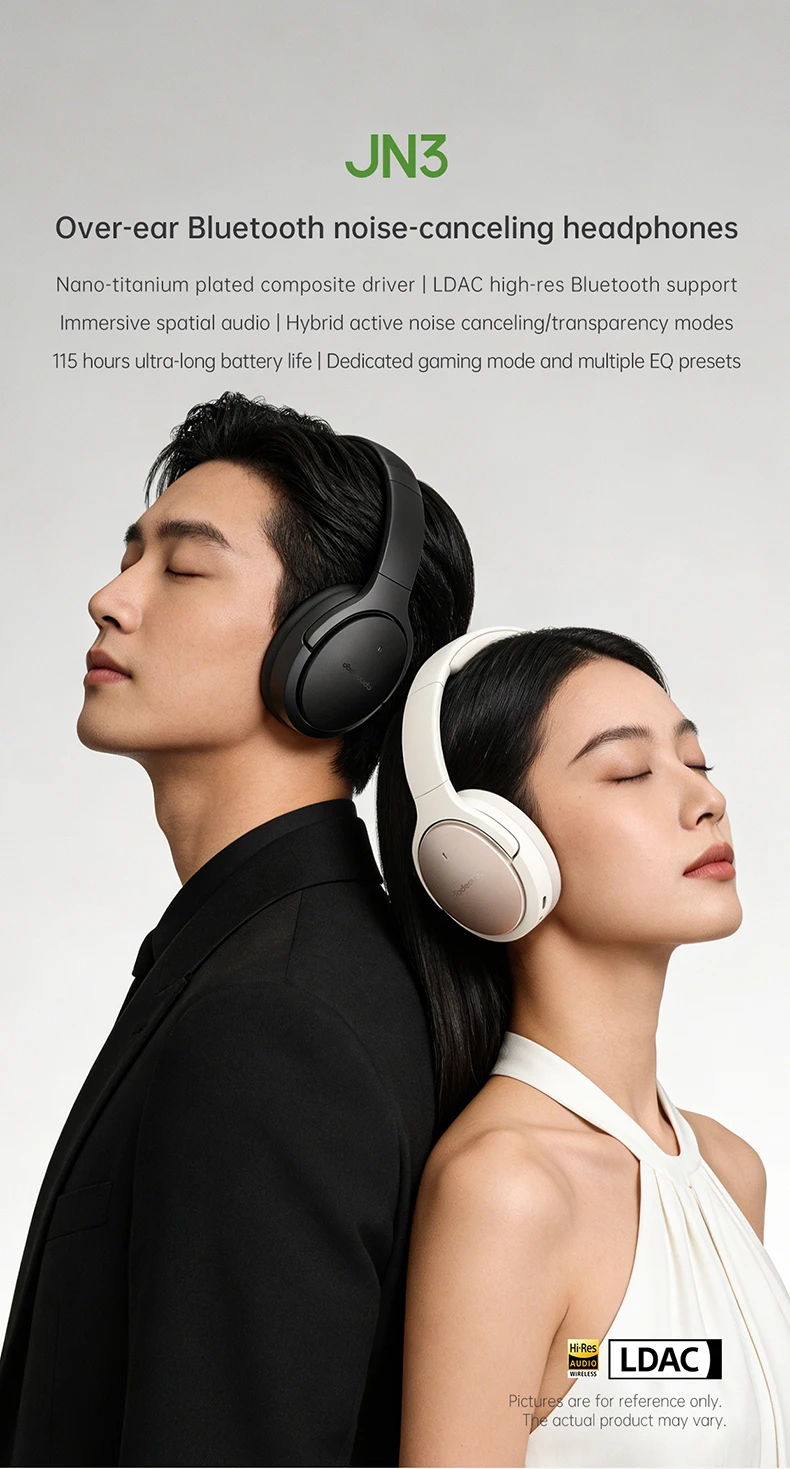 Cuffie bluetooth fiio jn3 con cancellazione rumore e spatial audio_voghion.com