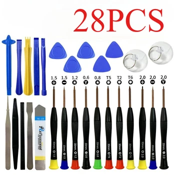 Kit di Riparazione per Telefoni Cellulari 28 in 1, Set di Smontaggio e Riparazione per iPhone, Cacciaviti Combinati, Kit Multifunzione per Smontaggio