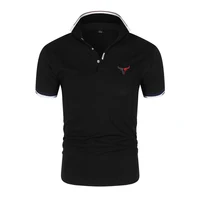 2025 hommes nouveau Sport taureau modèle Six couleurs polos col montant respirant Sport T-shirt été mode à manches courtes 2