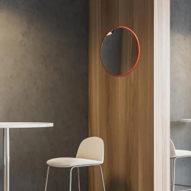 Outdoor Convex Mirror 11.8in Round Adjustable Security Mirror Wide Angle Blind Spot Store Corner For Trucks
