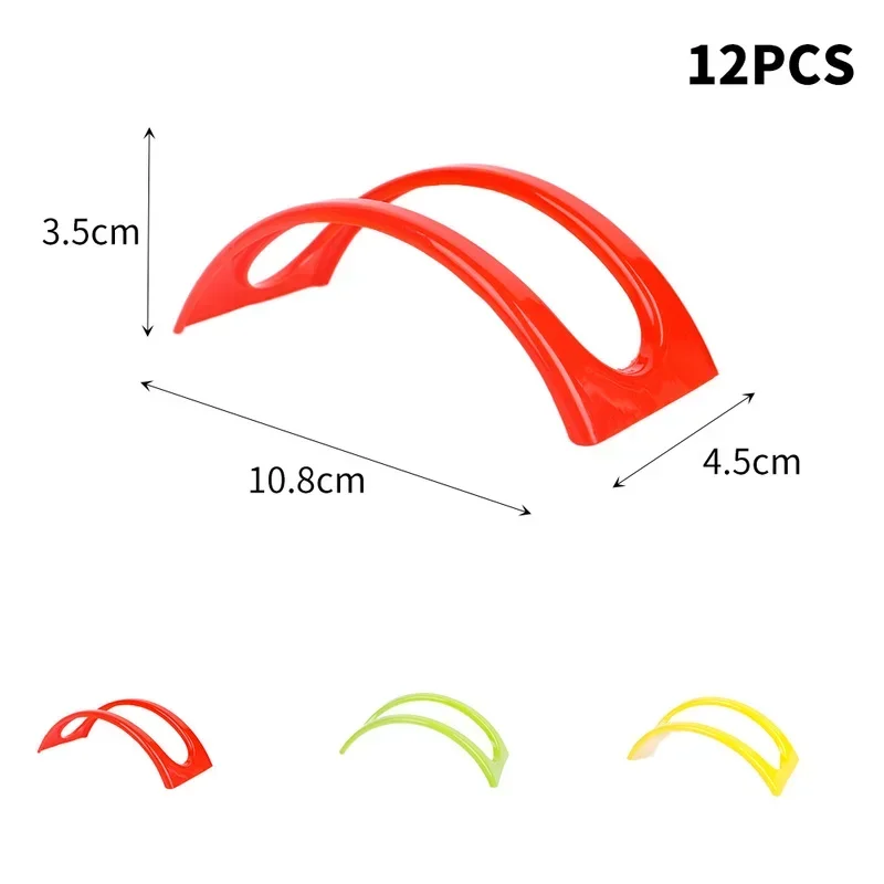 Taco Holder 12PCS Tortilla Roll Stand Colorful Taco Shell Plastic Holder Sandwich Bread Display Stand Plate Food Holder Kitchen Supplies
