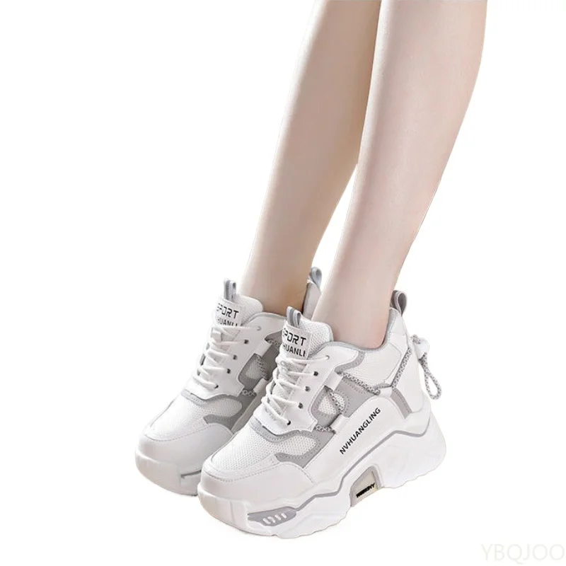 Small Size Spring Autumn Fashionable Thick Sole Height Increasing Women's Shoes Versatile Casual and Comfortable Dad Shoes