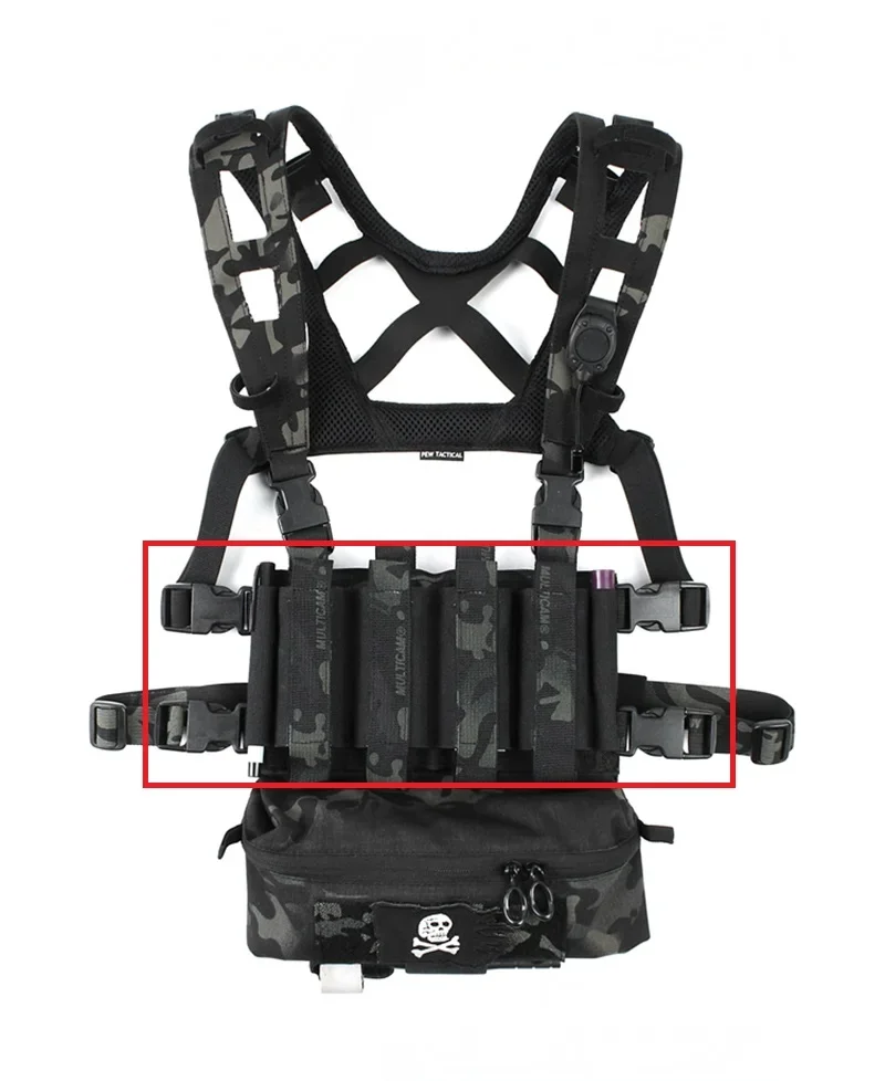 Panneau Avant élastique Quadruple SMG Attack – Nylon, Adaptable LV119, MK3, JPC2.0, FCPC