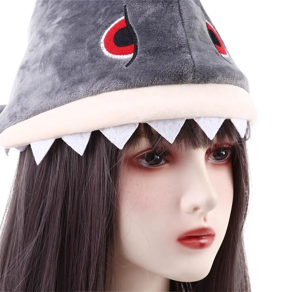 Chapeau requin en peluche mignon et drôle, jouet musical électrique mobile, chapeau animal créatif, cadeau d'anniversaire, costume fantaisie, 1PC