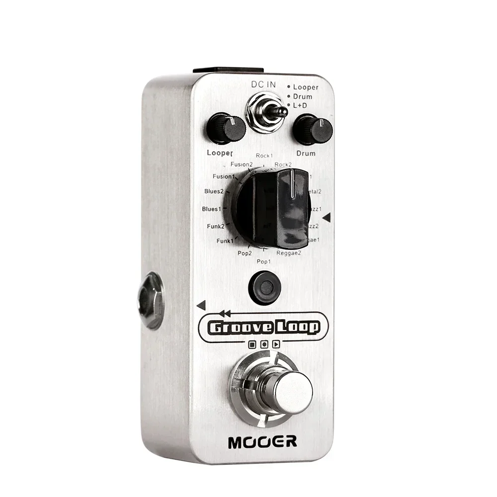 MOOER Groove Loop Guitar Effect Pedal Drum Machine Looper Pedal Max 20min Recording Time Tap Tempo Processor Guitar Accessories