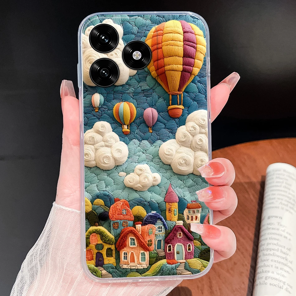 Lovely Animal Cartoon Soft Clear Silicone Phone Case - Lightweight and Durable Cover