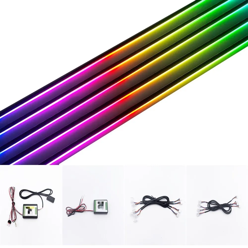 รูปสินค้า แถบ LED ตกแต่งภายในรถ RGB อะคริลิค ปรับความยาวได้
