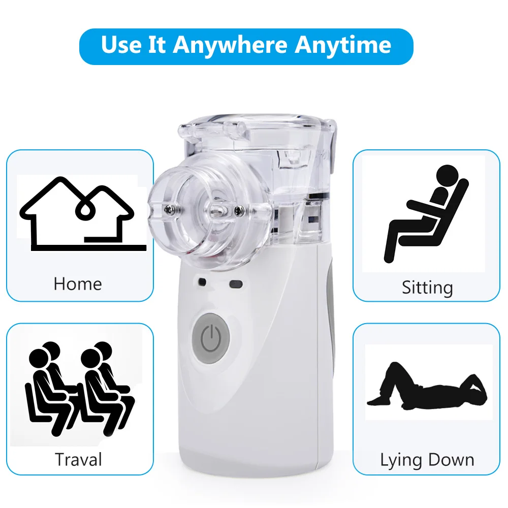 Ultrasonic Nebulizer Portable Home nhalers Nebulizer Mist Discharge Asthma Inhaler Mini Automizer Humidifier Adults Health Care