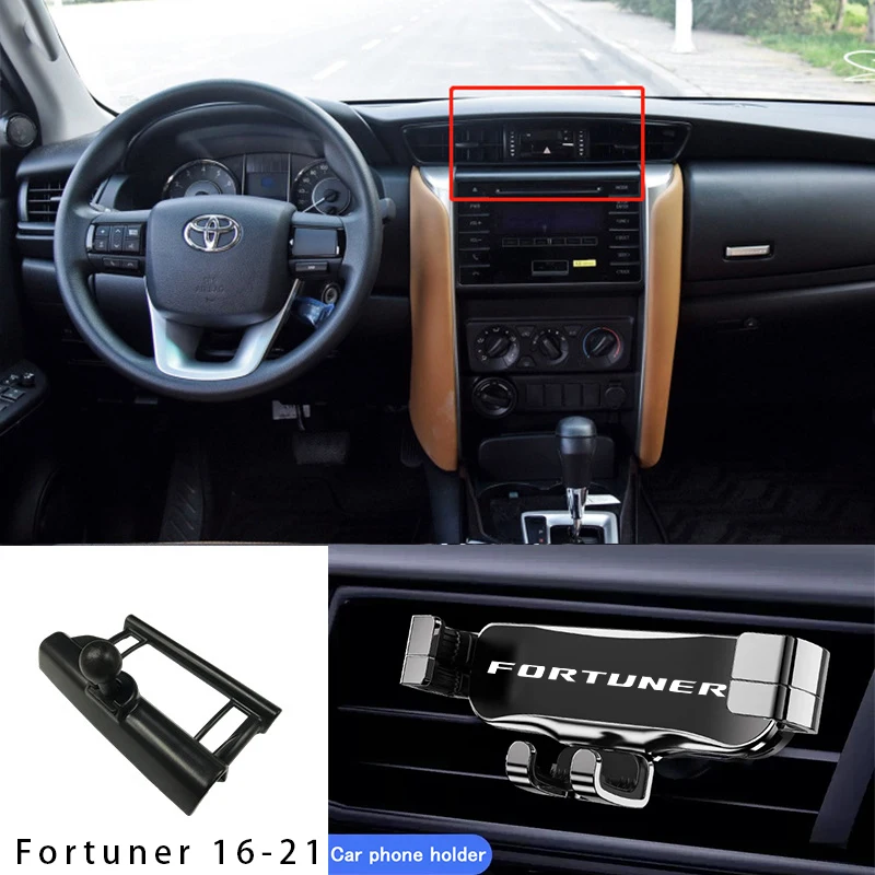 

For TOYOTA FORTUNER 2016 2017 2018 2019 2020 2021 Car Accessories Interior Mobile Phone Holder Dedicated for Special Vehicles