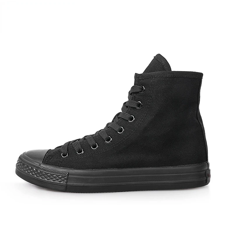 2022 New Style Casual Canvas Shoes High Top Inner Zipper Platform Boots