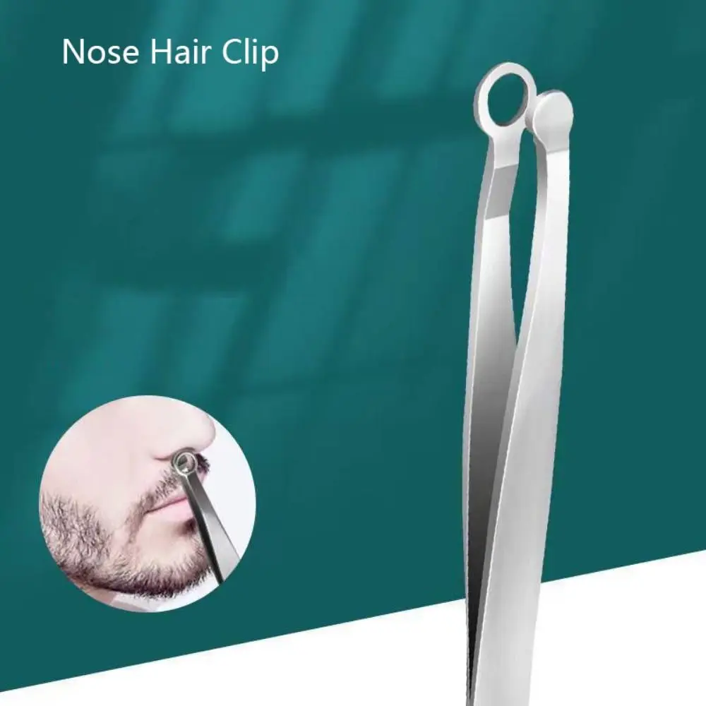 

Универсальный Пинцет для стрижки волос в носу, из нержавеющей стали, ножницы для макияжа, триммер для бровей, носа, волос, лица