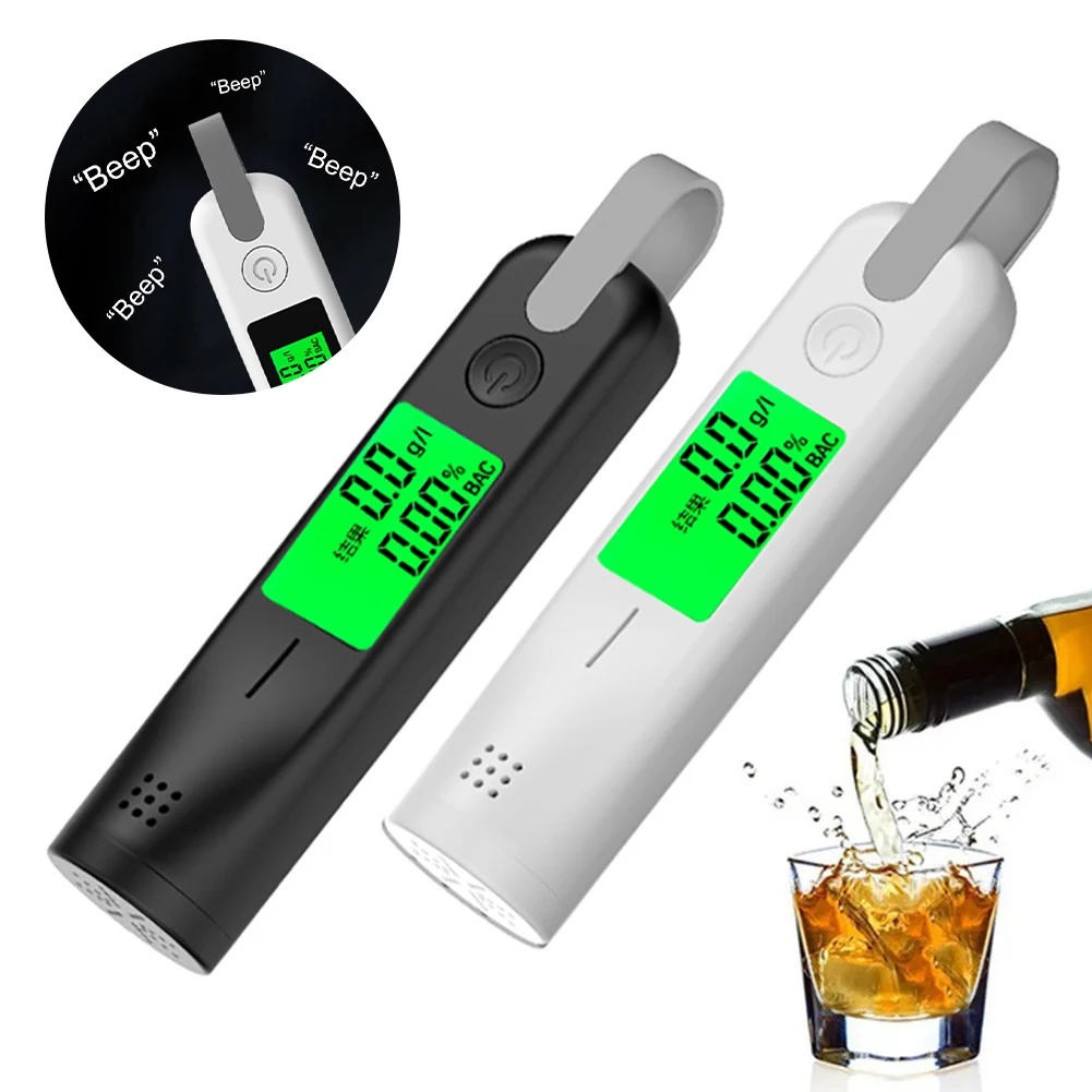 

Alcohol Tester Professional High Sensitivity Breathalyzer Non-Contact Alcoholometer Type-C Charging Portable Breathalyzer