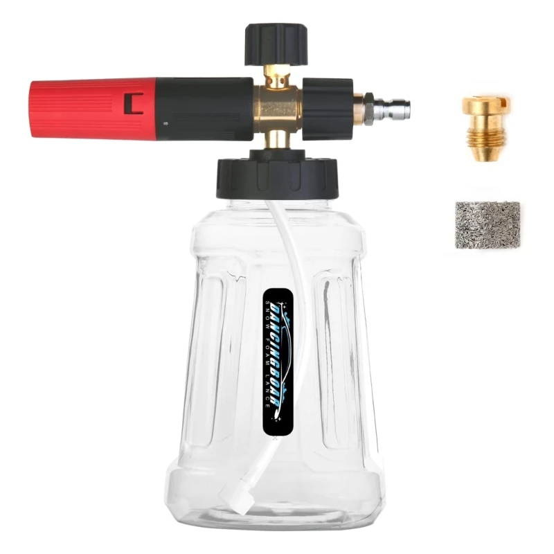 

1L Pressure Washer Guns Snow Foam High Pressure Washer Nozzle Tip 1/4 Inch Quick Connector Tip Holder Drop Shipping