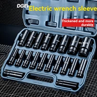 DGEV – douille à chocs épaisse, ensemble d'outils de 10 à 20 pièces, douille à Impact de 8 à 32mm, jeu de douilles en acier Cr-V avec boîte de rangement rigide 3