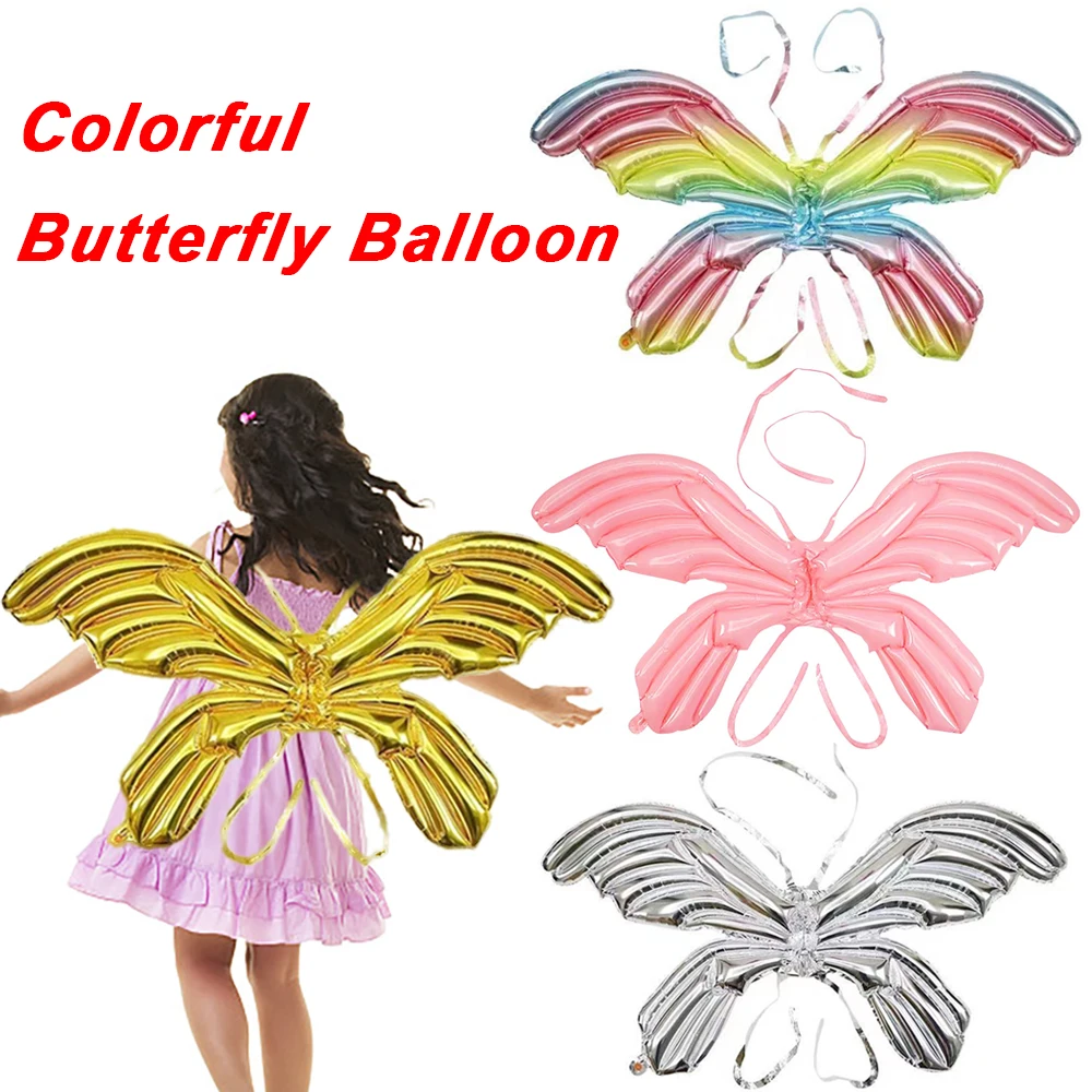 

Colorful Angel Wing Foil Balloon Large Size Butterfly Balloons Kids Gifts Toys For Wedding Birthday Party Baby Shower Decoration