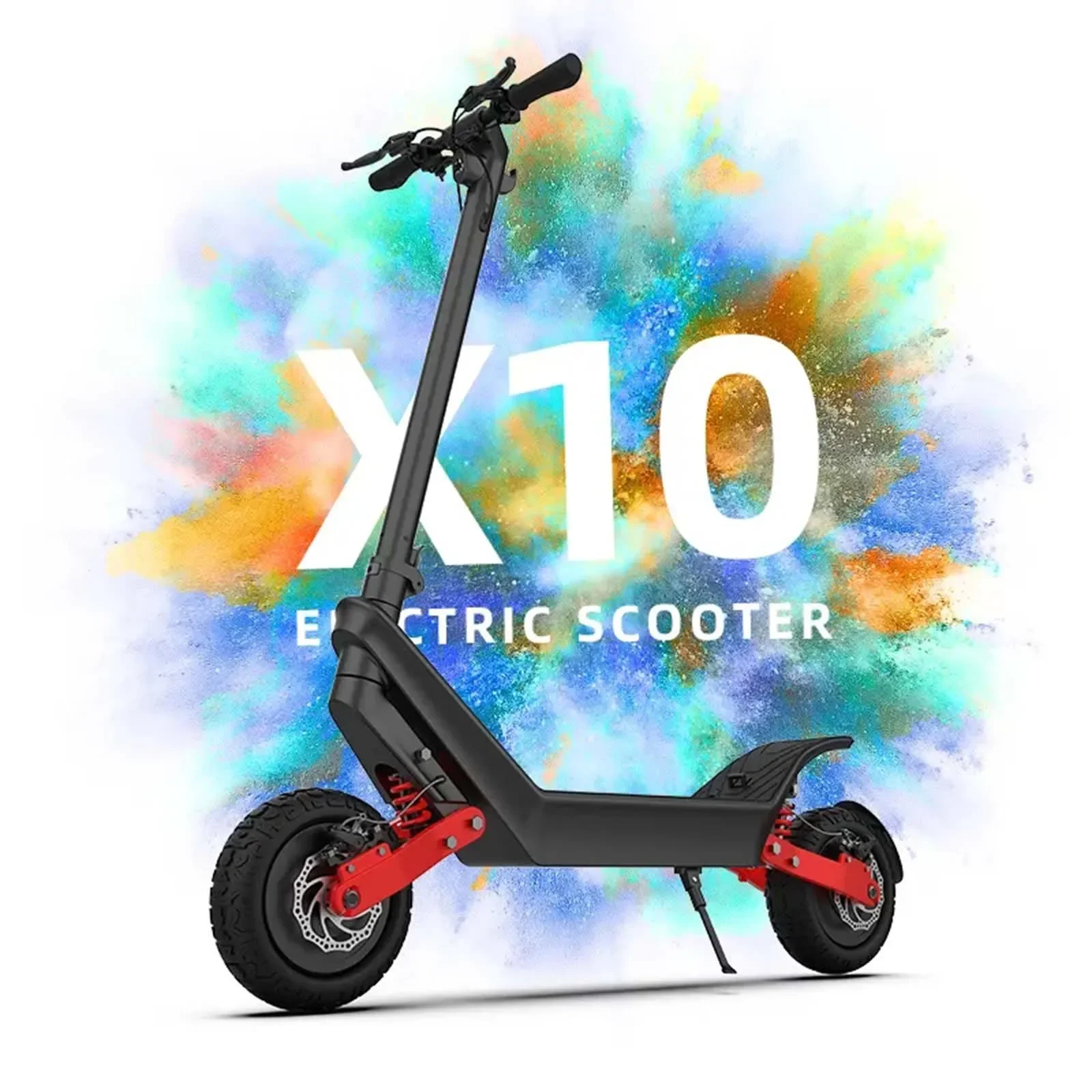 X10 2400W Dual Motor 48v Adult Electric Scooter Max Speed 65km/h Removable Battery 100km Range 11 Inch Tyres Detachable Escooter