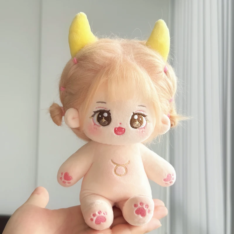 20cm Kawaii Star Figure Idol Signs Of The Zodiac Anime Constellation Doll Stuffed Plush Cotton Doll Can Change Clothes Kids Gift 2