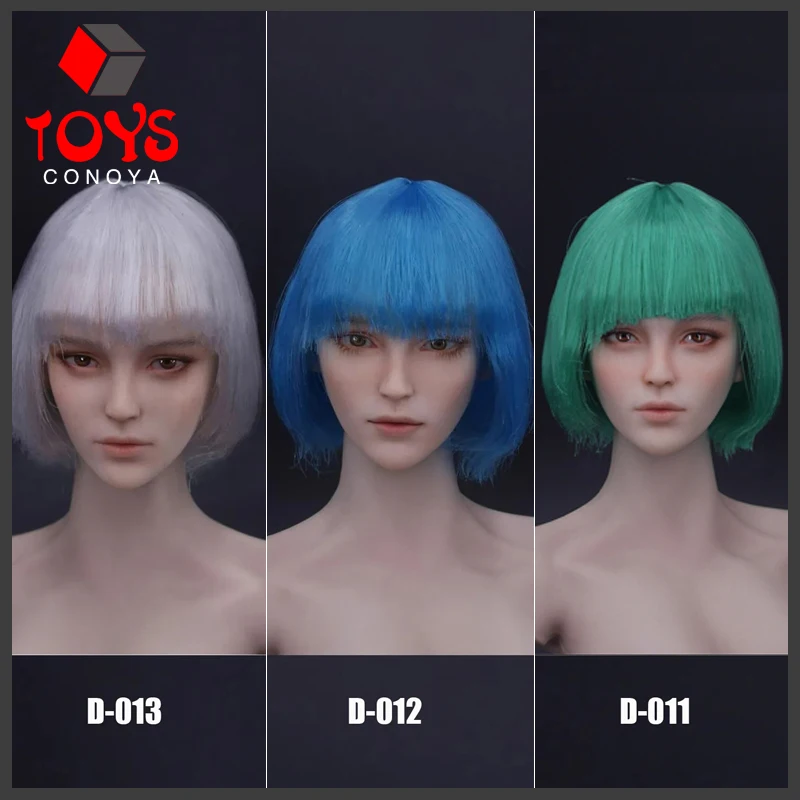 

DS TOYS 1/6 European Female Head Sculpt Carving Model D-011 D-012 D-013 Fit 12'' Soldier Action Figure Body Dolls