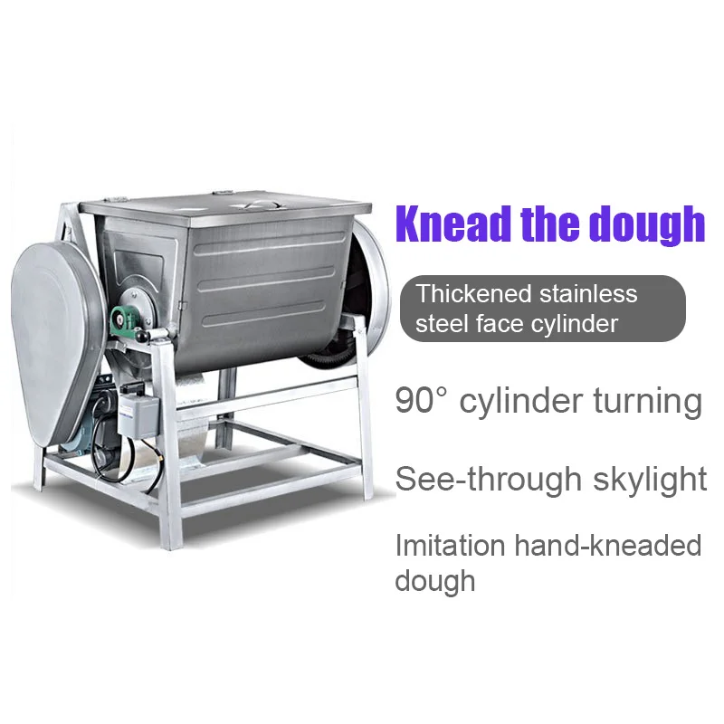 Commercial Spiral Dough Mixer 25kg 50kg 100kg Industrial Electric Horizontal Flour Mixer Dough Kneading Machine 2