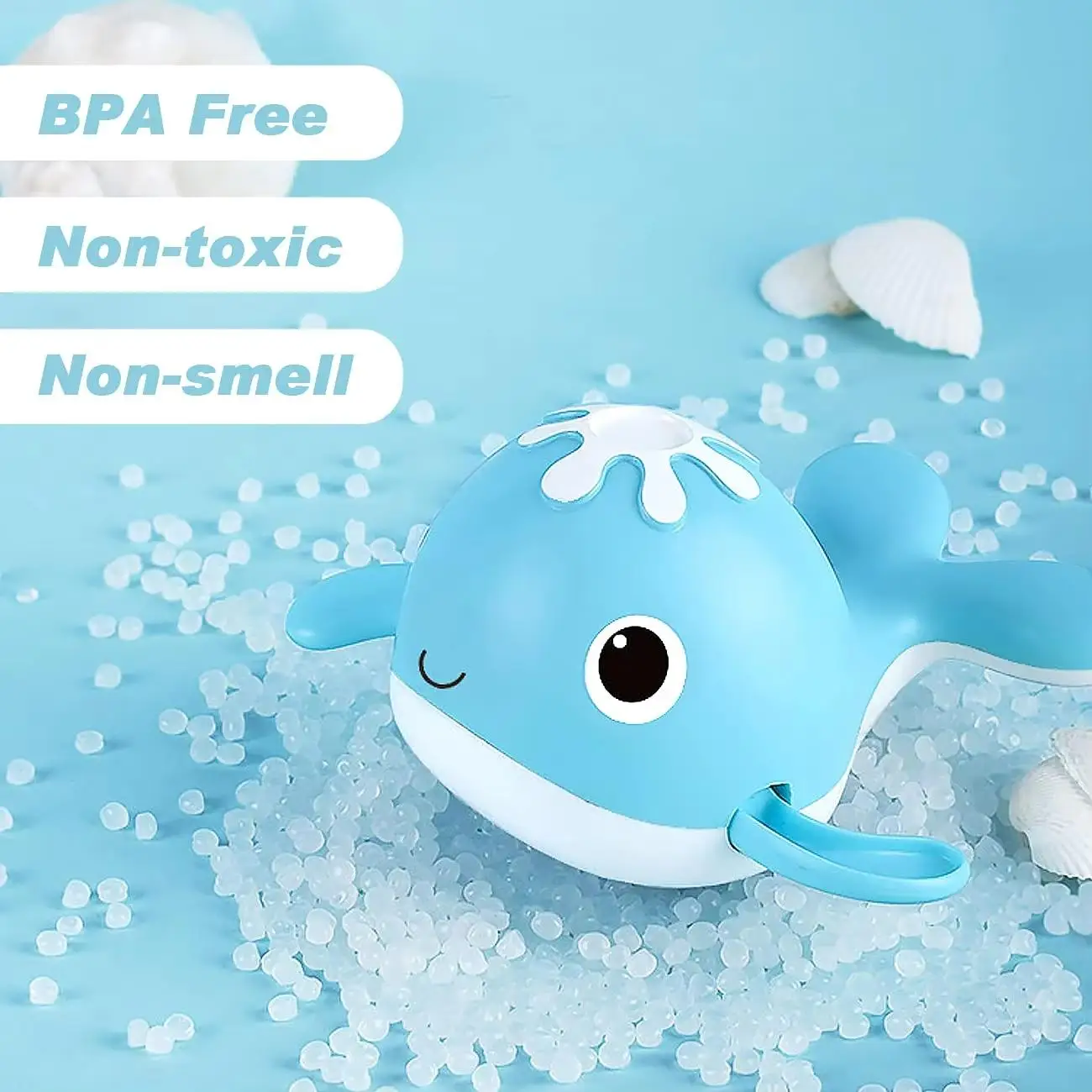 Magnet Fishing Toys Wind-up Swimming Whales Fishing Game Toy Water Tub Toys Set with Fishing Pole Net for Kids