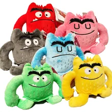 

Set of 2 The Color Monster Plush Toy 15cm Baby Appease Emotion Plushie Soft Stuffed Toy Puppet For Kids Birthday Red Blue