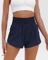 Ice Silk Sports Shorts Yoga Women's Shorts High Waist Double layer Fast drying Breathable Sports Shorts Outdoor Leisure Running - Image 2
