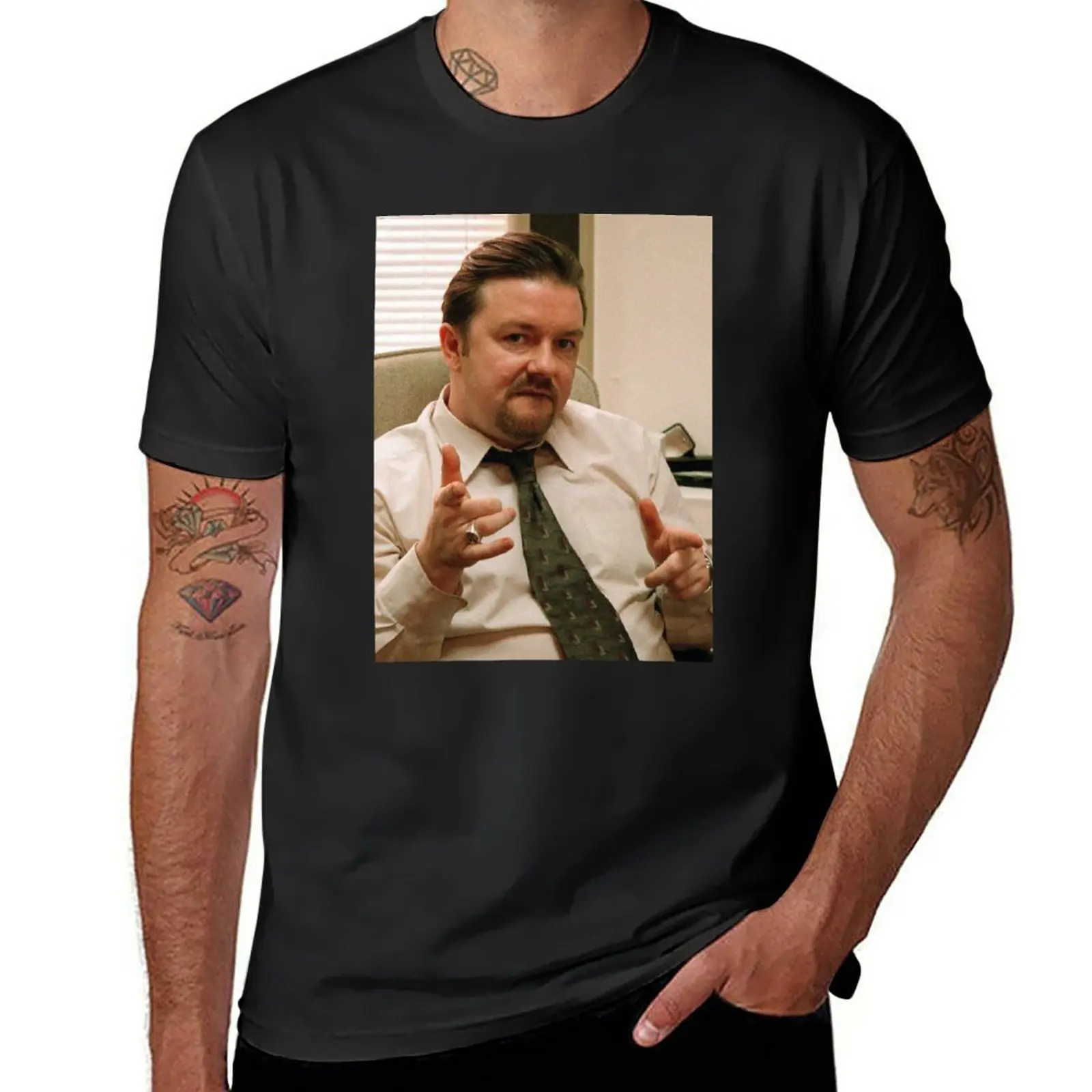 

David Brent - The Office UK T-Shirt oversizeds sports fans sweat T-shirts for men cotton