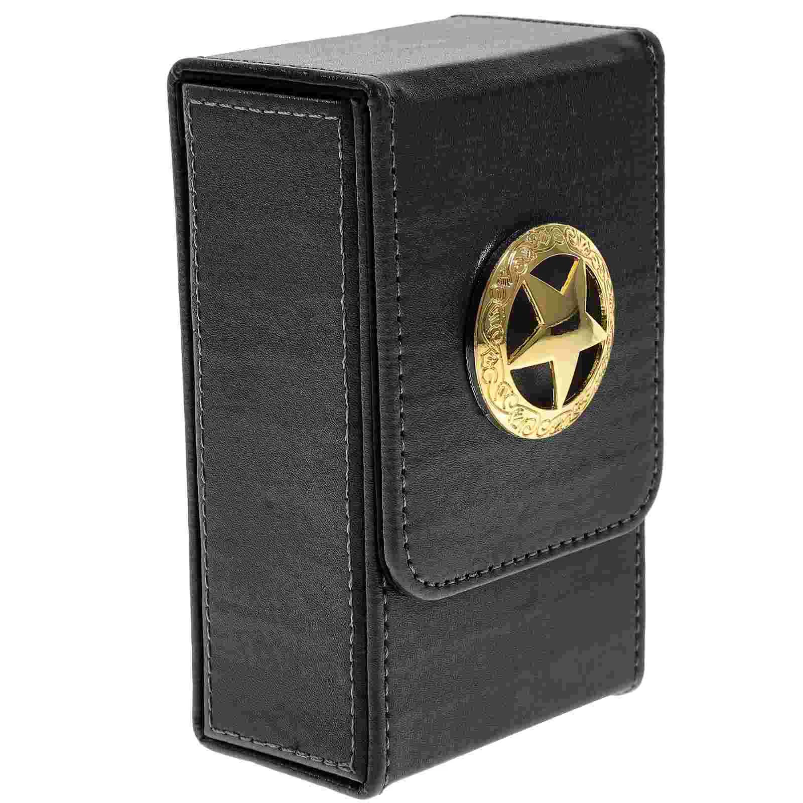 

PU Tarot Cards Storage Box Large Capacity Card Collection Display Container Portable Keepsake Organizer