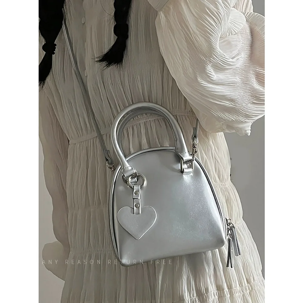 

Fashion Women Single-Shoulder Small Bag Korean Style Cute Solid Color Shell Handbags Teen Girls Phone Wallet Crossbody Bags