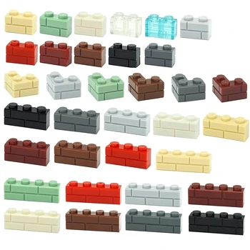 Thick Wall Figures Bricks Compatible 98283 15533 DIY 1x2 1x3 1x4 Dots Building Blocks Educational House Contruction Toys Leduo 1