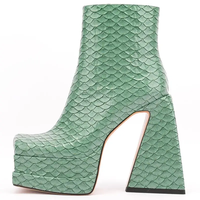 snake platform boots