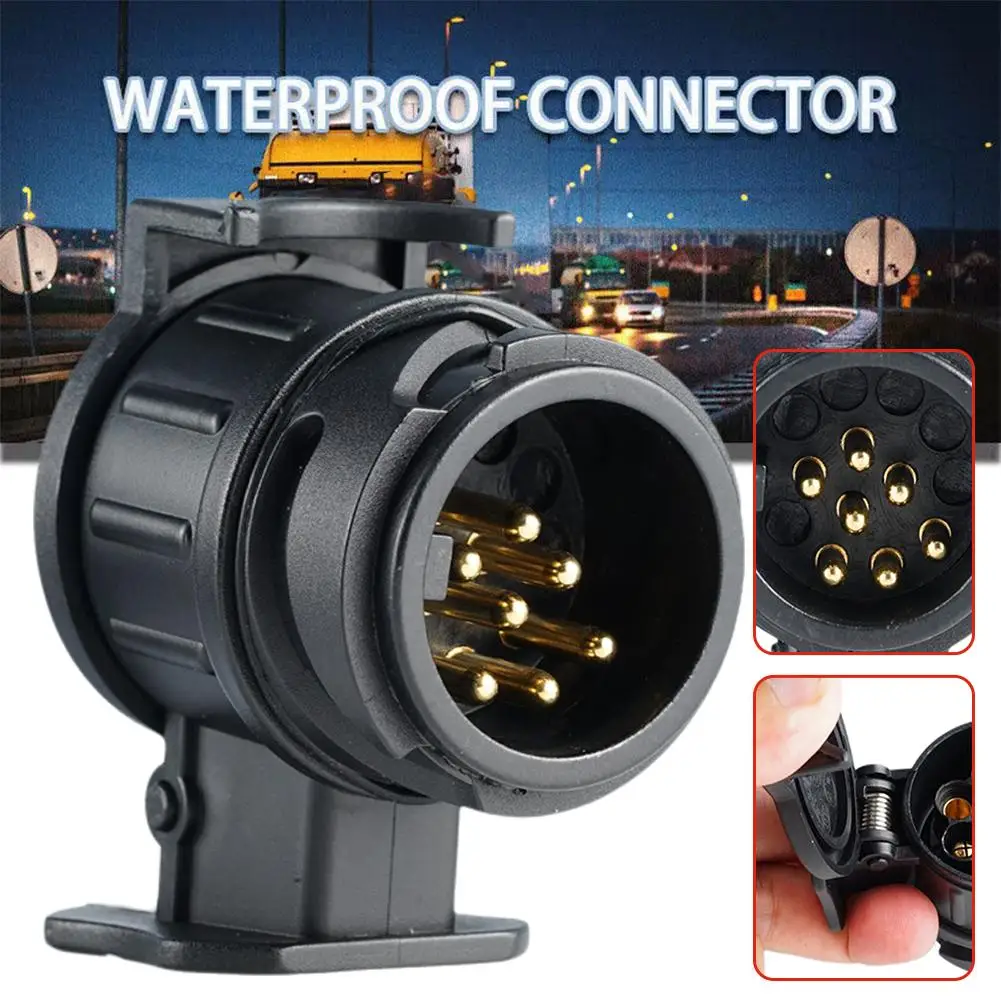 13 Pin To 7 Pin Plug Adapter Trailer Connector Towbar Plugs For European Standard Trailer Converter Tow Accessorie T1F0 Trailer Plug Adapter Towing Adapter Towing Adaptor