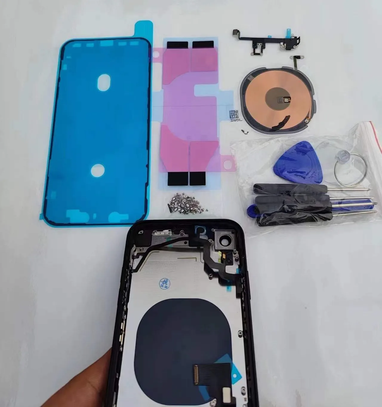 DIY для iPhone XR To 13 14 корпус XR Like 13 14 сборка задняя крышка  аккумулятор средняя Рамка замена шасси Wi-Fi линия | AliExpress