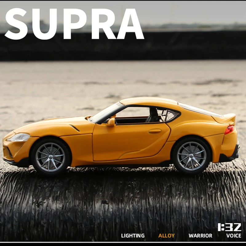 2021 литая Игрушечная машина 1:32 JDM TOYOTA Supra модель автомобиля из сплава Миниатюрная в