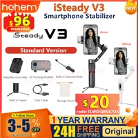 Hohem iSteady V3 Smartphone Stabilizer Ai Face Tracking 3-Axis Phone Gimbal Built-in Selfie Stick Portable for iPhone15/Samsung 1