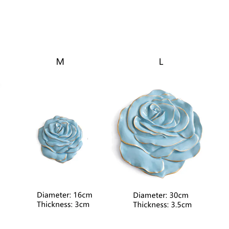 European three-dimensional flower wall mural pendant creative personality home living room wall wall hanging wall decoration 6