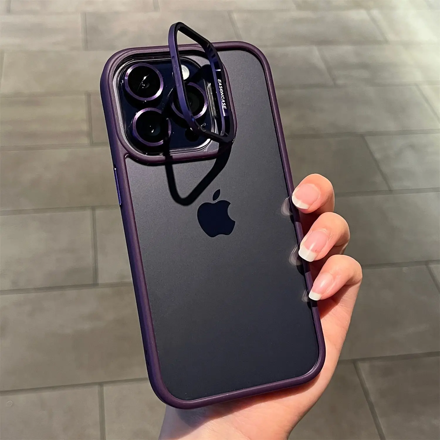 High Transparency 15promax Case with Stand Lens Cover iPhone 14 with Lens Film 13 Anti-Shock 11 15promax 14promax 13promax 12pro