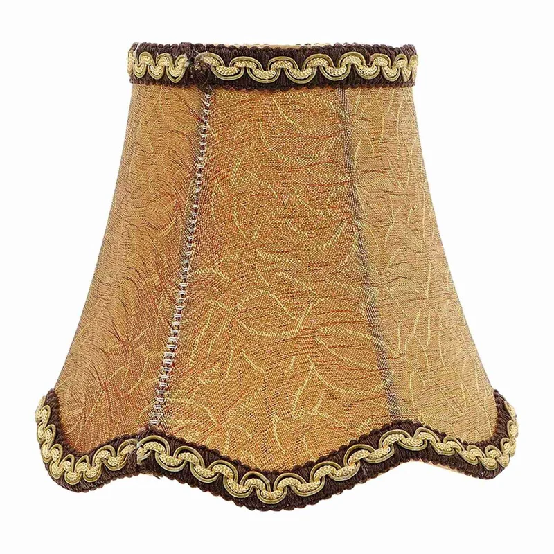 

2X Chandelier Lamp Shades Fabric Cloth Clip On Light Shades Lamp Cover Drum Shade Lampshade Bulb Cover 13Cm