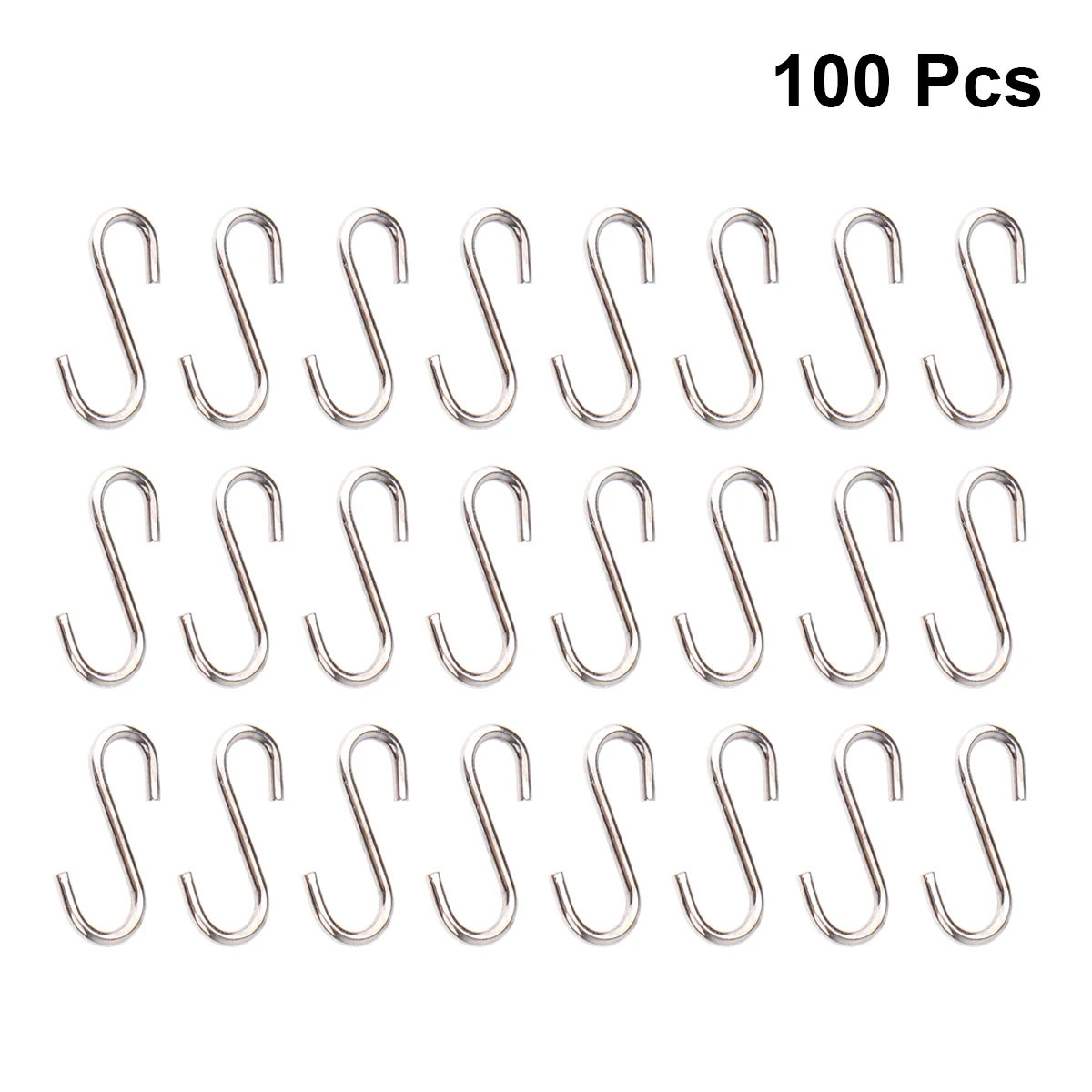 100pcs Diy Mini Sshaped Hooks Sturdy Sshaped Hooks Stainless Steel S