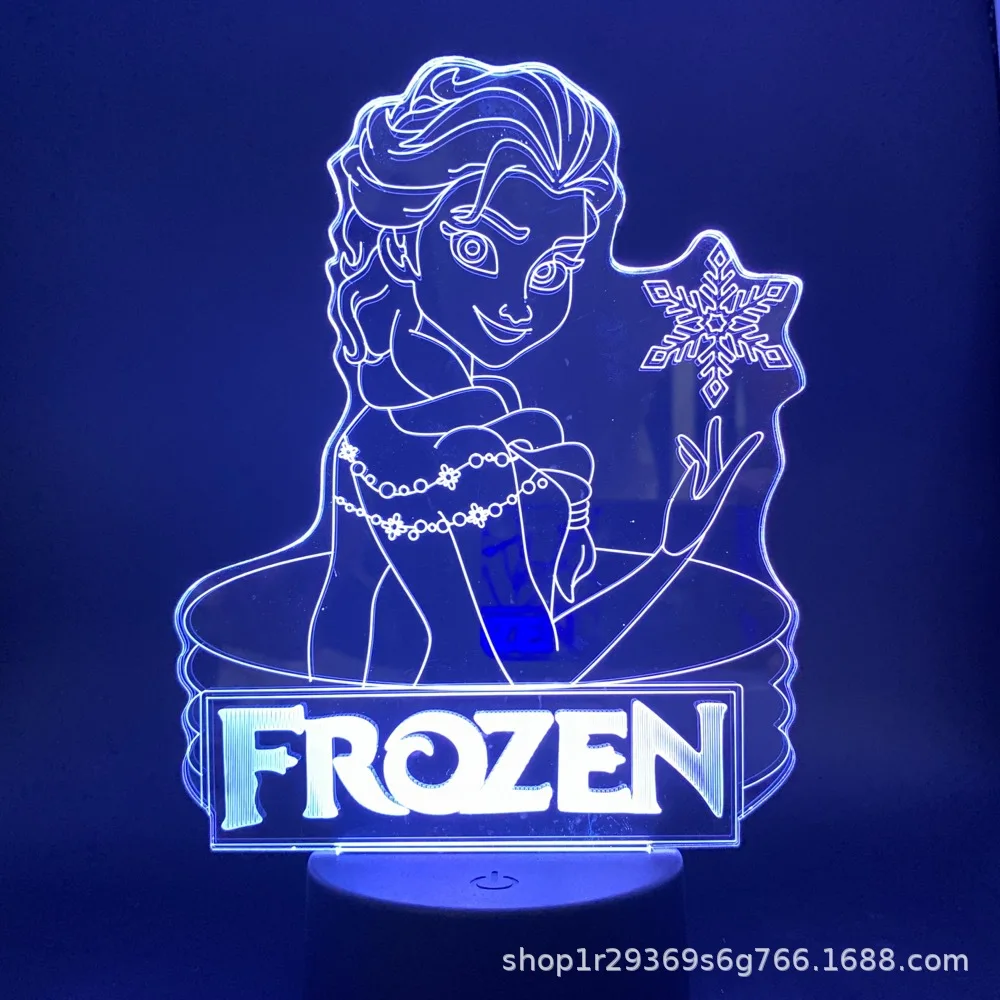 Ночсветильник Холодное сердце Disney 3D настольная лампа Анна Эльза принцесса 7/16
