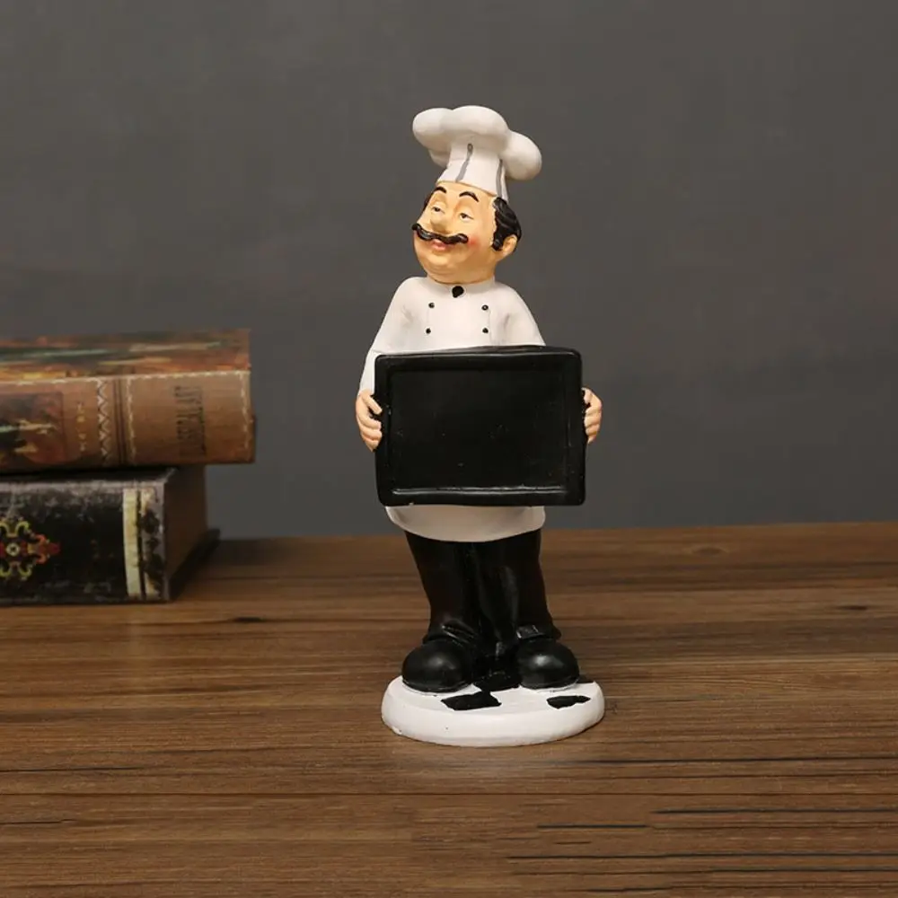Handicraft Rustic Bakery Chef Resin Statue Simulated Model Farmhouse Cake Shop Decor Crafts Funny Doll Kitchen Chef Figurine