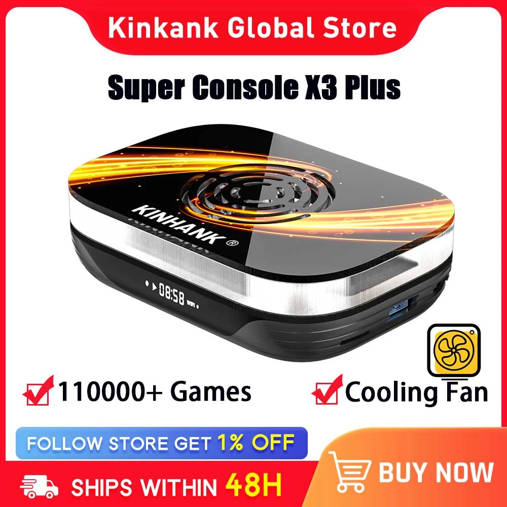Kinhank Retro Video Game Console Super Console X3 Plus With 114000+games  60+emulators For Ps1/psp/dc/n64/mame 4k Output Tv Box - Video Game Consoles  - AliExpress