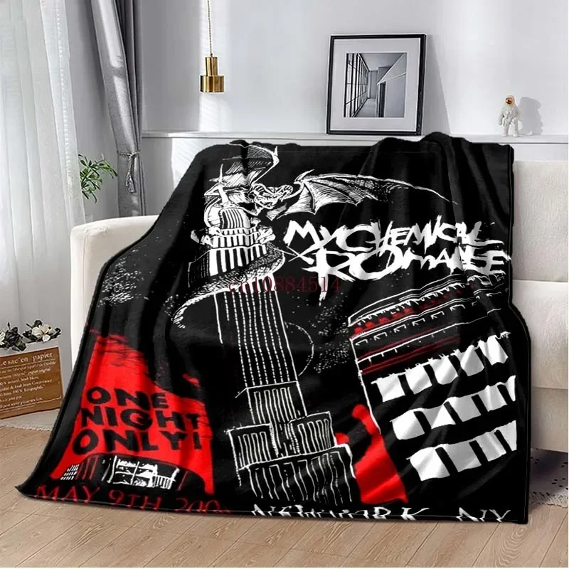 My C-Chemical R-Romance Band Printed Blankets,Kid's Baby Throw Blanket,for Bedroom Living Room Sofa Bed Car, Brithday Gift 6