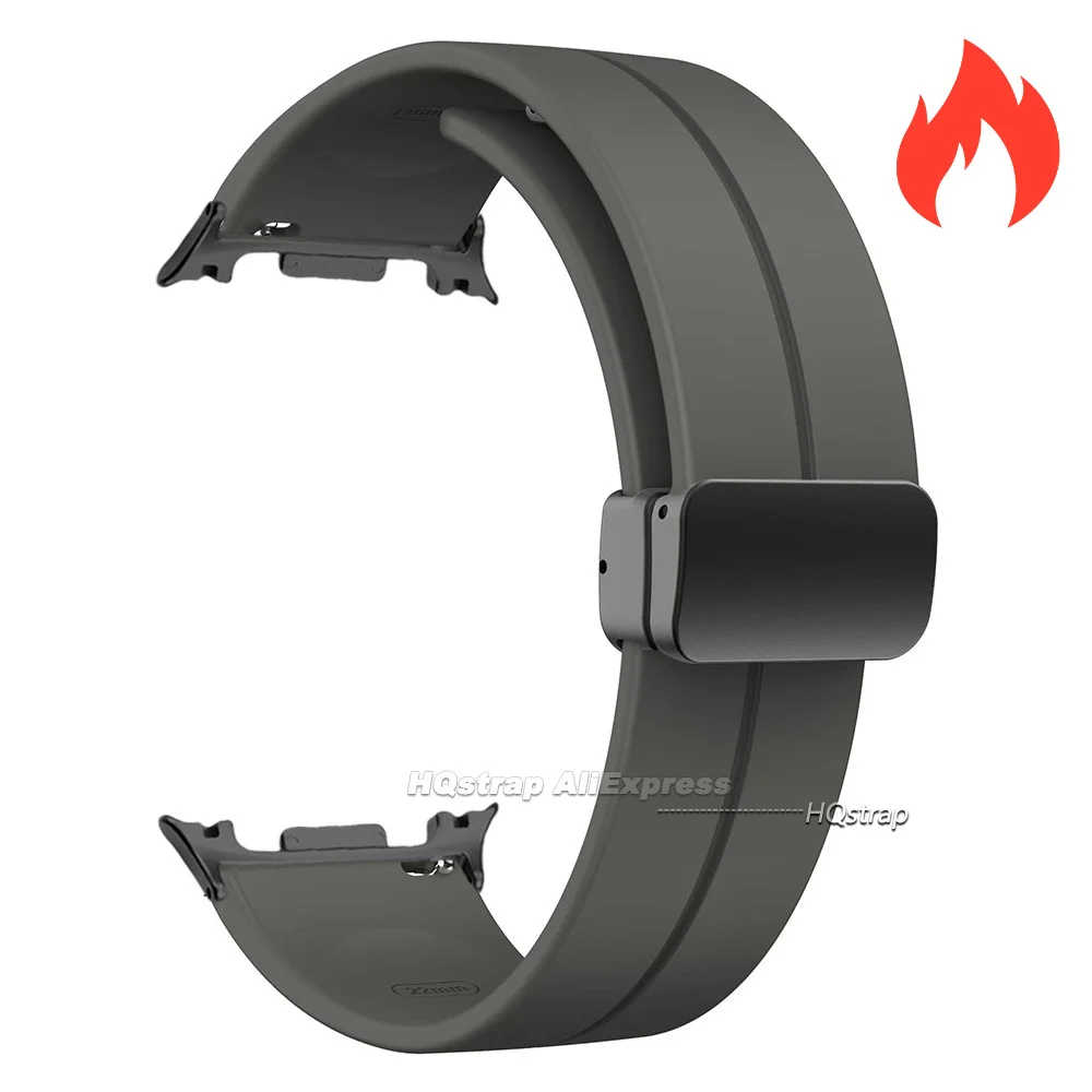 Magnetic Silicone Watch Strap with Secure Buckle - Versatile & Stylish Band
