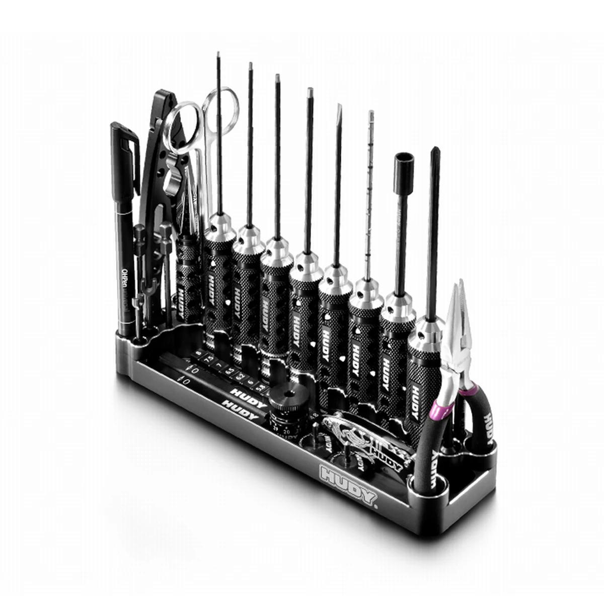 VGEBY Portautensili In Lega Di Alluminio Per Modellismo RC – Grande Capacità Per Riparazione Auto E Droni Telecomandati